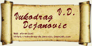 Vukodrag Dejanović vizit kartica